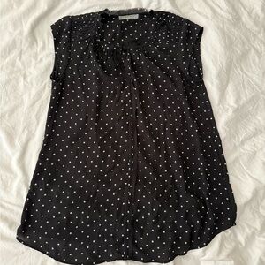 Daniel Rainn Black and White Polka Dot Blouse